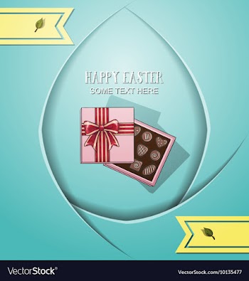 With spring and chocolate box vector image