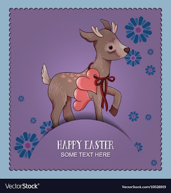 With spring and deer vector image