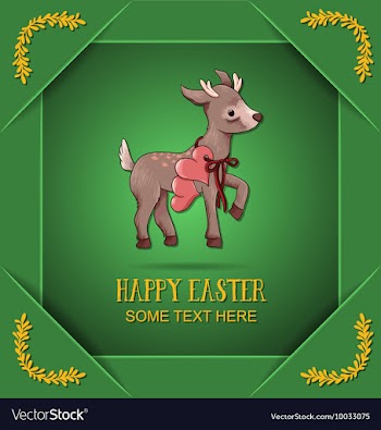 With spring and deer vector image