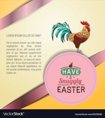 With spring and rooster vector image