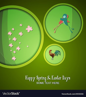 With spring and rooster vector image