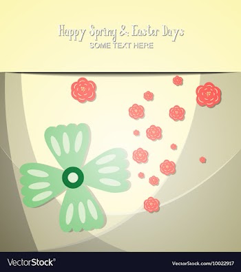 With spring and spring flower vector image