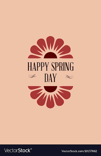 With spring flower and vector image