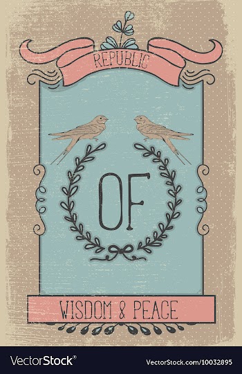 With subtle background and vintage typograph vector image