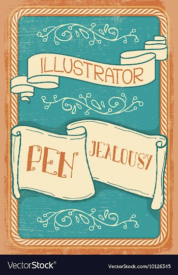 With subtle background and vintage typograph vector image