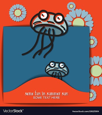With summer and flower vector image