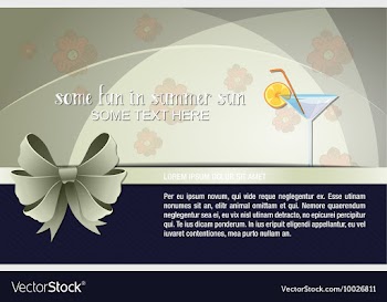 With summer and flower vector image