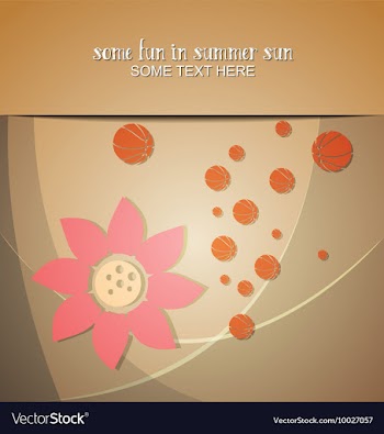 With summer and flower vector image