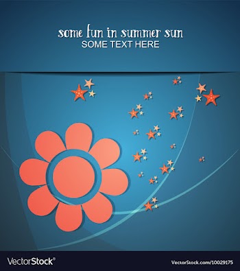 With summer and flower vector image