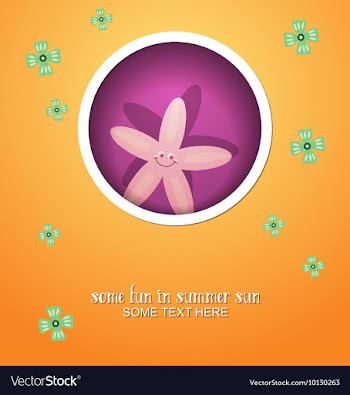 With summer and flower vector image
