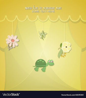 With summer and flower vector image