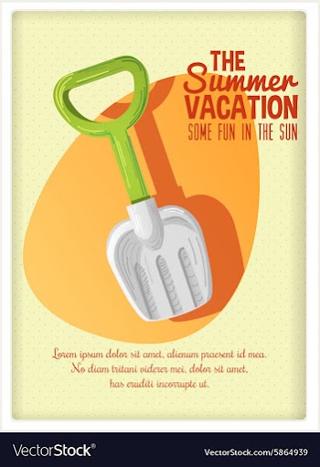 With summer and flower vector image