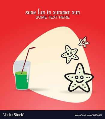 With summer and summer drink vector image