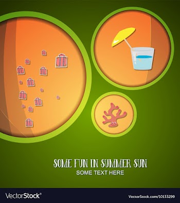 With summer and summer drink vector image