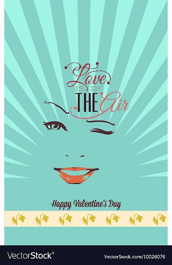 With text face eyes mouth and vector image