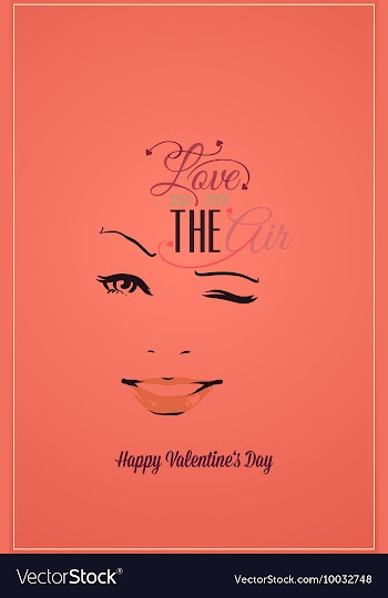 With text face eyes mouth and vector image