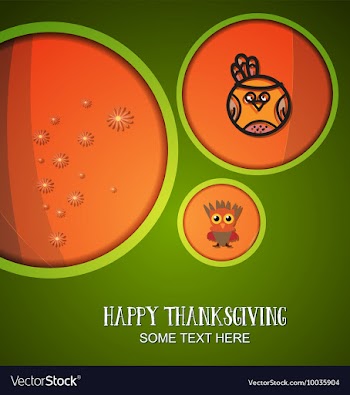 With thanksgiving and bird vector image