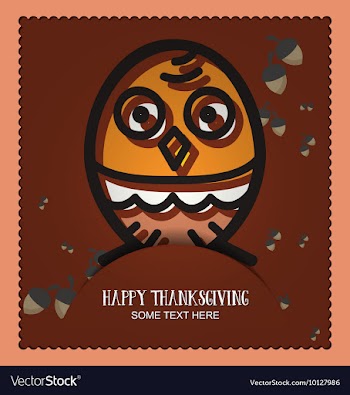 With thanksgiving and bird vector image