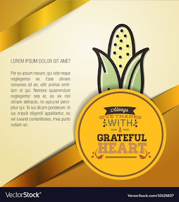 With thanksgiving and corn vector image