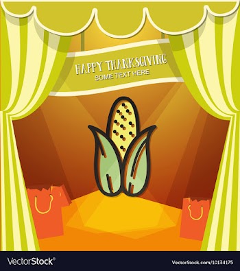With thanksgiving and corn vector image