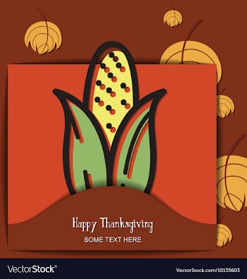 With thanksgiving and corn vector image