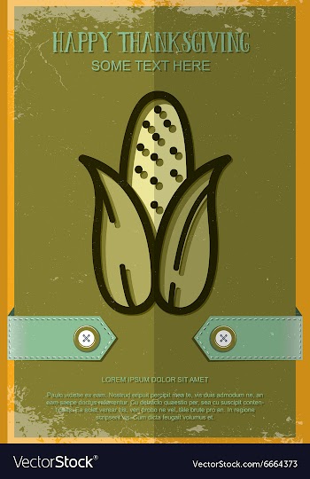 With thanksgiving and corn vector image