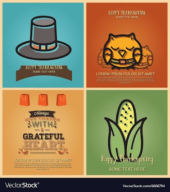 With thanksgiving and corn vector image