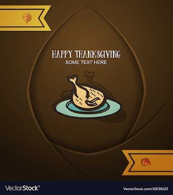 With thanksgiving and fried chicken vector image