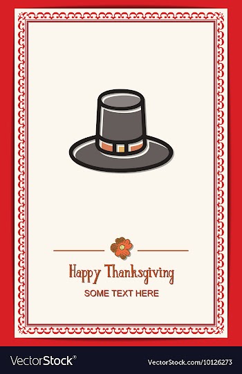 With thanksgiving and hat vector image