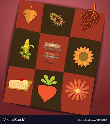 With thanksgiving and nature vector image