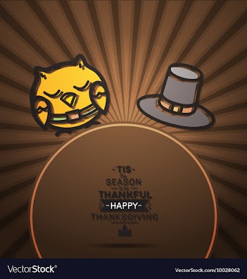 With thanksgiving and owl vector image