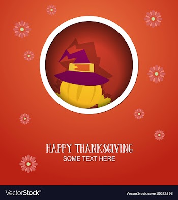 With thanksgiving and pumpkin vector image