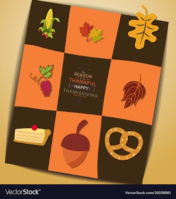 With thanksgiving and thanksgiving stuff vector image