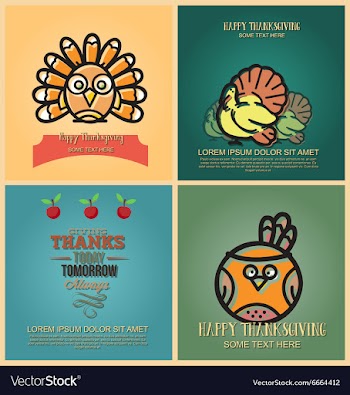 With thanksgiving and turkey vector image