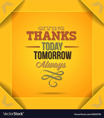 With thanksgiving and vector image