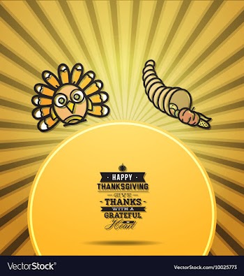 With thanksgiving and vegetables vector image