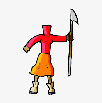 With The Headless Body Of The Ax, No Head, Knife And Ax, Gules PNG ...