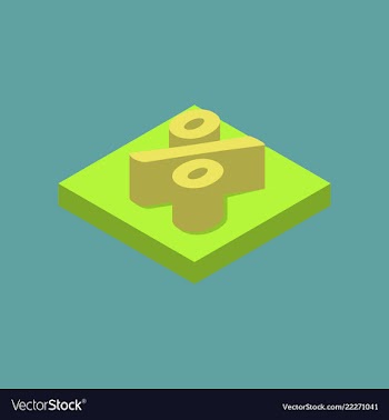 With the image of a mark percent business on the vector image