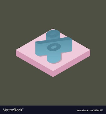 With the image of a mark percent business on the vector image