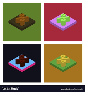 With the image of a mark percent business on the vector image