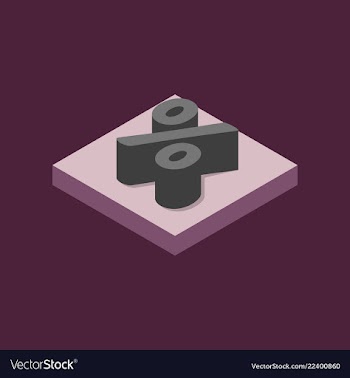With the image of a mark percent business on the vector image