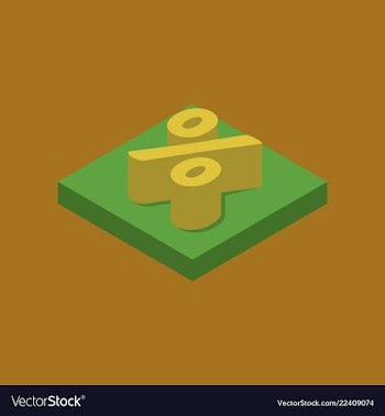 With the image of a mark percent business on the vector image