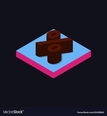 With the image of a mark percent business on the vector image