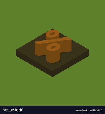 With the image of a mark percent business on the vector image
