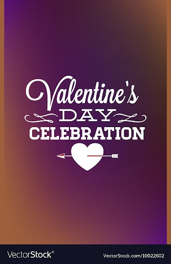 With valentine and vector image