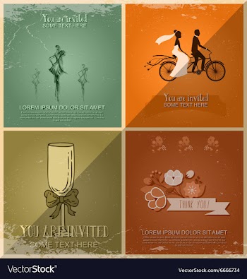 With wedding and flower vector image