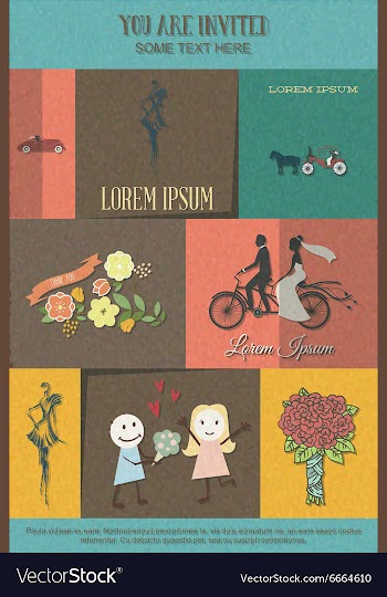 With wedding and grooms vector image