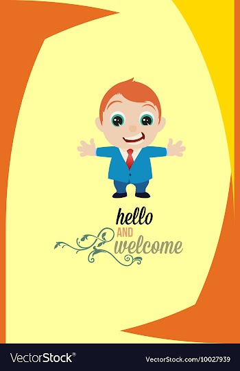 With welcome and people vector image