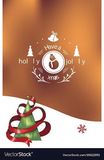 With winter elements and holiday elements vector image
