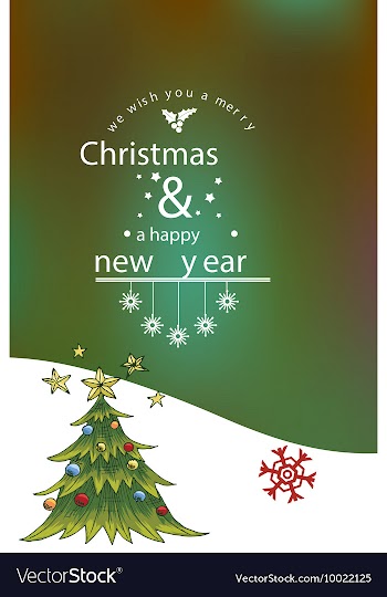 With winter elements and holiday elements vector image